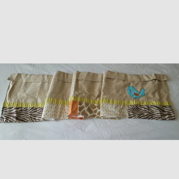 Carter's Wildlife Baby Nursery Window Valance Bird Animal Jungle Print New - Picture 1 of 6